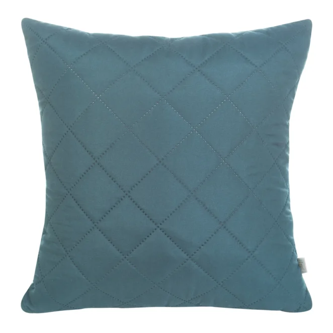 Poszewka na poduszkę 40x40 cm z geometrycznym wzorem wykonanym techniką hot press ciemnoturkusowa ALARA DESIGN 93 Eurofirany