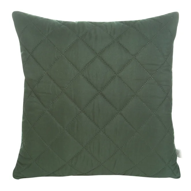 Poszewka na poduszkę 40x40 cm z geometrycznym wzorem wykonanym techniką hot press ciemnozielona ALARA DESIGN 94 Eurofirany
