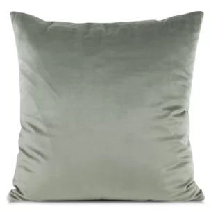 Poszewka na poduszkę 45x45 cm welwetowa o delikatnym połysku gładka oliwkowa GAJA 1 Eurofirany