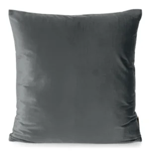 Poszewka na poduszkę 45x45 cm welwetowa stalowa ELORA EUROFIRANY PREMIUM