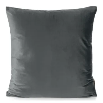 Poszewka na poduszkę 45x45 cm welwetowa stalowa ELORA EUROFIRANY PREMIUM