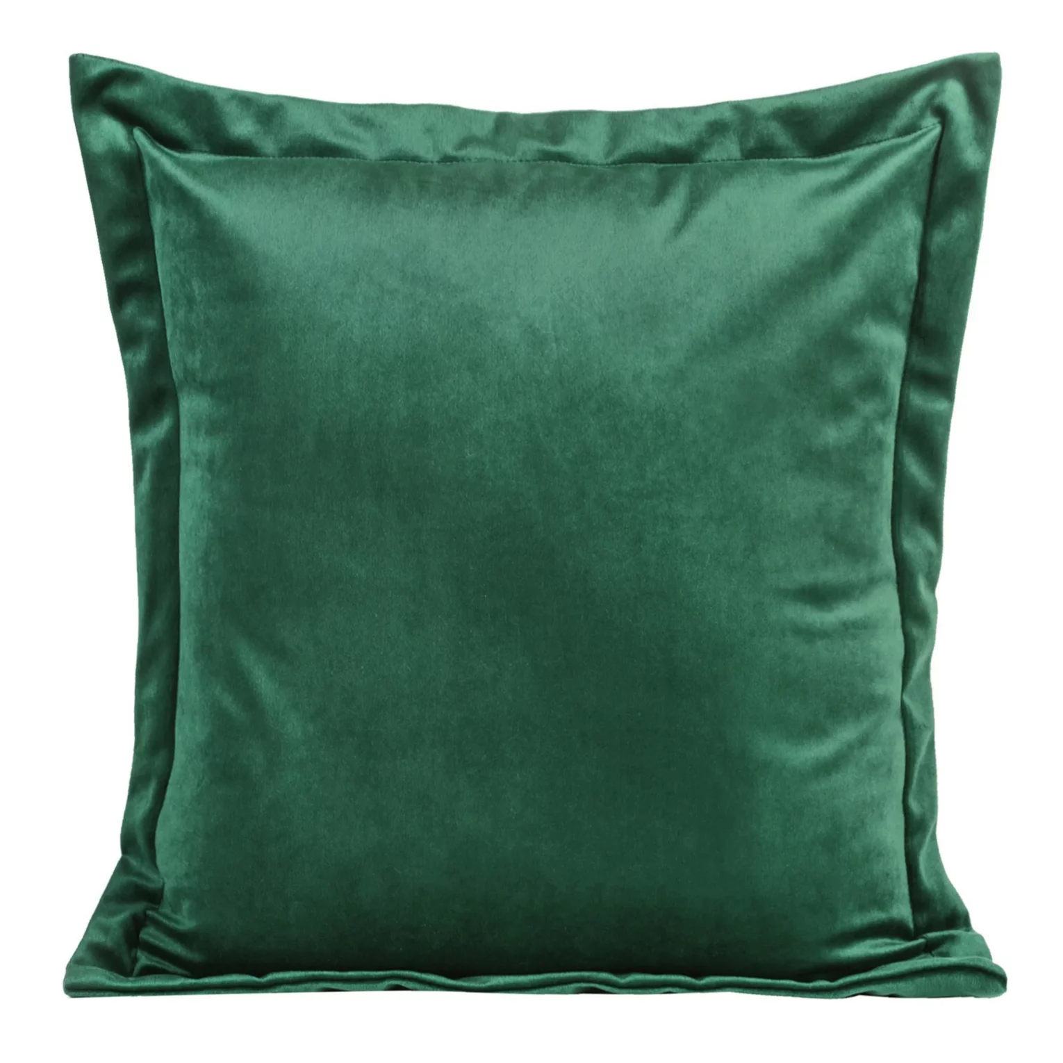 Poszewka na poduszkę 45x45 cm welwetowa z ozdobnymi brzegami ciemnozielona RIA DIVA LINE Eurofirany