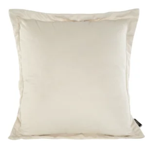 Poszewka na poduszkę 45x45 cm welwetowa z ozdobnymi brzegami kremowa RIA DIVA LINE Eurofirany