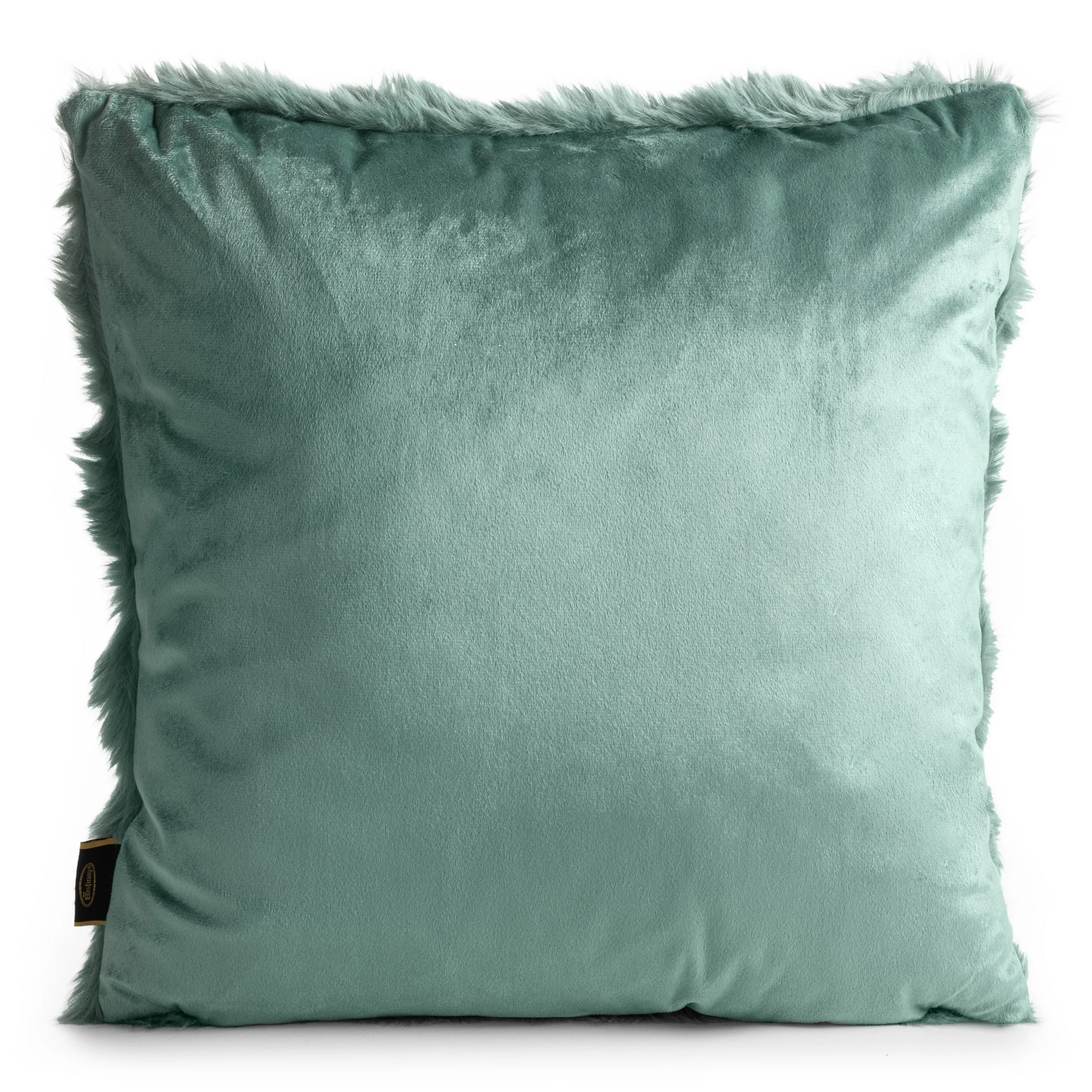 Poszewka na poduszkę 45x45 cm z futerka kolor szałwiowy zdobiona efektem 3D LILY Eurofirany