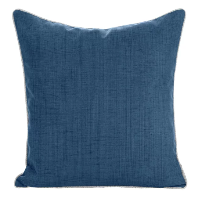 Poszewka na poduszkę 45x45 cm z gładkiej tkaniny wodoodpornej do ogrodu i na taras granatowa GARDEN 3 Eurofirany