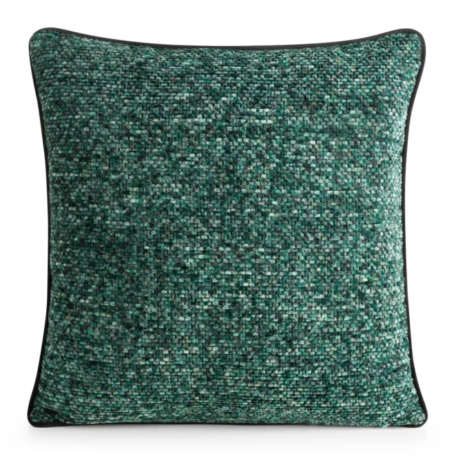 Poszewka na poduszkę 45x45 cm z plecionej szenilowej nici z efektem melanżu miętowa BARI Eurofirany