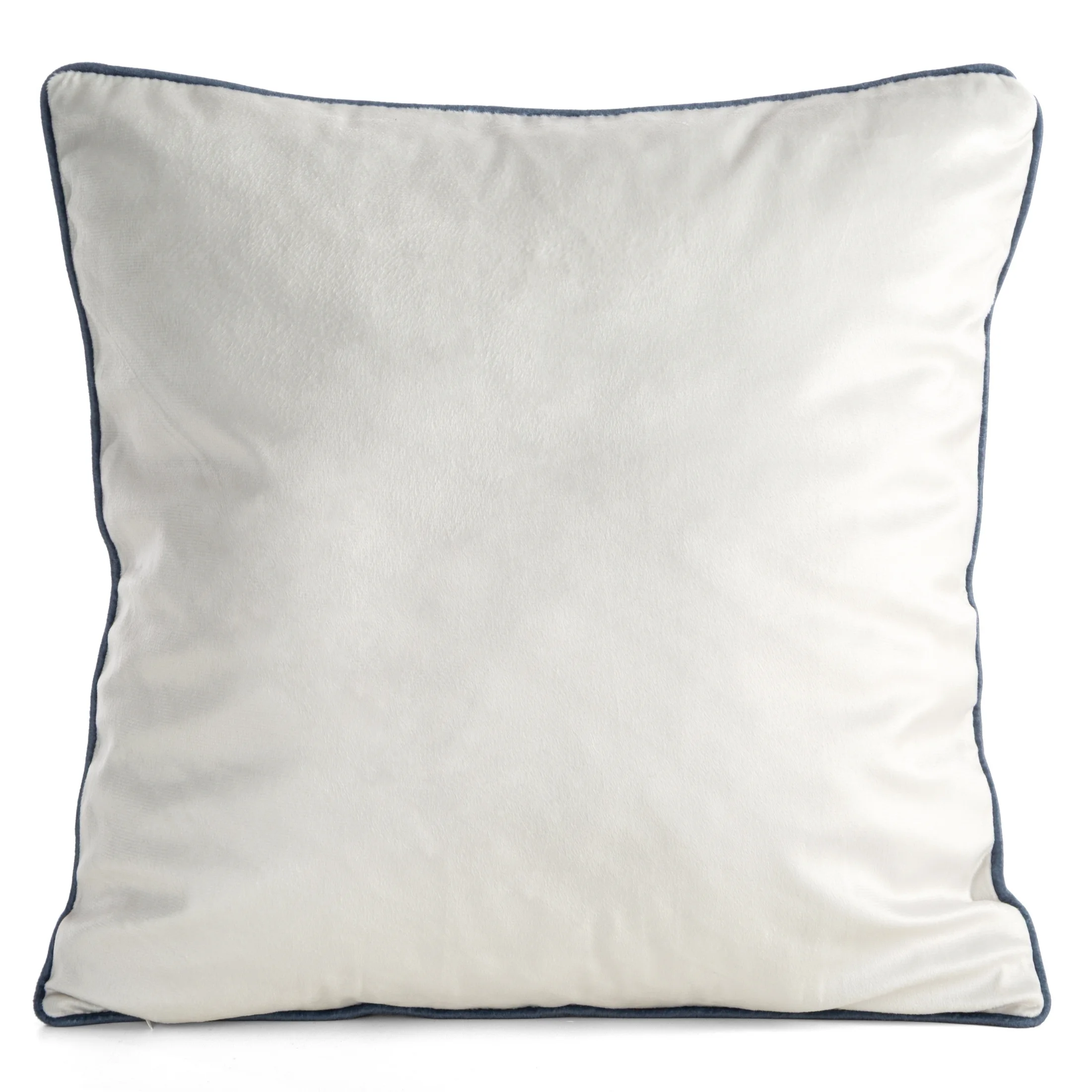 Poszewka na poduszkę 45x45 cm z welwetu granatowo, różowa z motywem kwiatów - KIRA Eurofirany