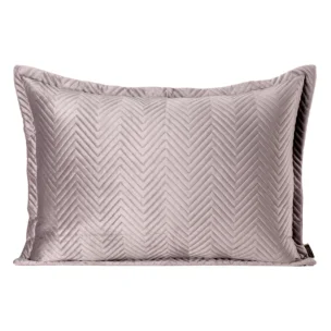 Poszewka na poduszkę 50x70 cm welwetowa pikowana w jodełkę metodą hot press pudrowa SOFIA EUROFIRANY PREMIUM