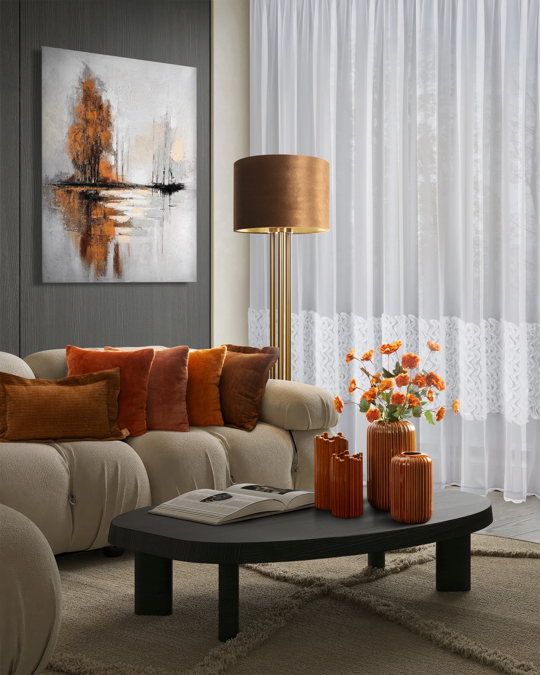 Poszewka na poduszkę 55x55 cm z szenilowej tkaniny srebrna o widocznym ozdobnym splocie Eva Minge Elegante Eurofirany