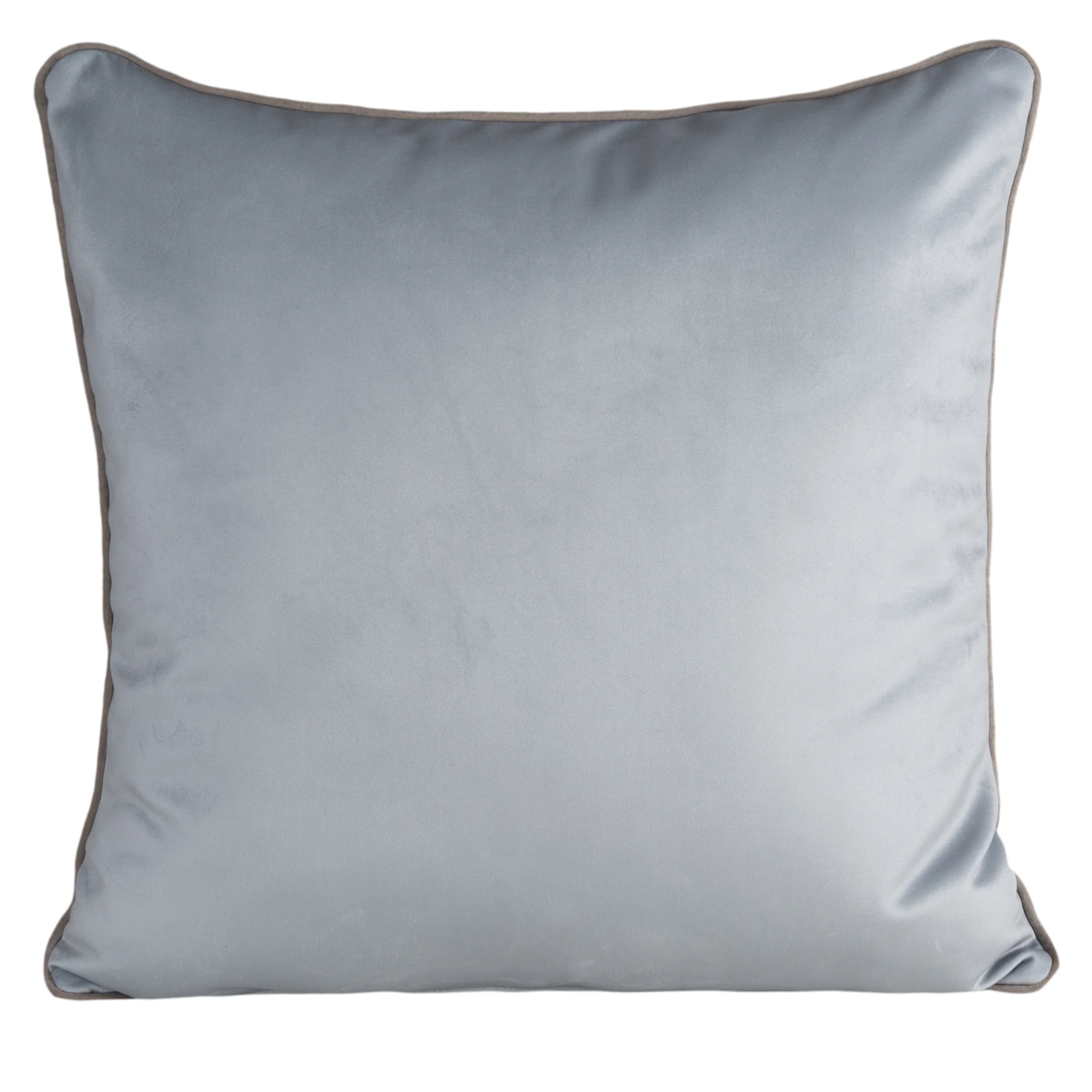 Poszewka na poduszkę dwustronna 60x60 cm welwetowa z motywem roślinnym z wypustką na brzegach zielono, beżowa EVITA EUROFIRANY PREMIUM