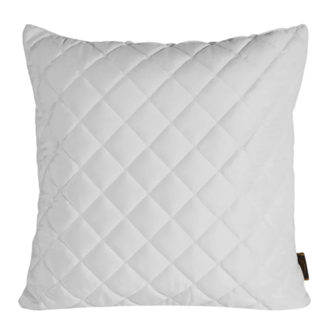 Poszewka na poduszkę 45x45 cm welwetowa pikowana metodą tradycyjnego szycia biała RIA 1 EUROFIRANY PREMIUM