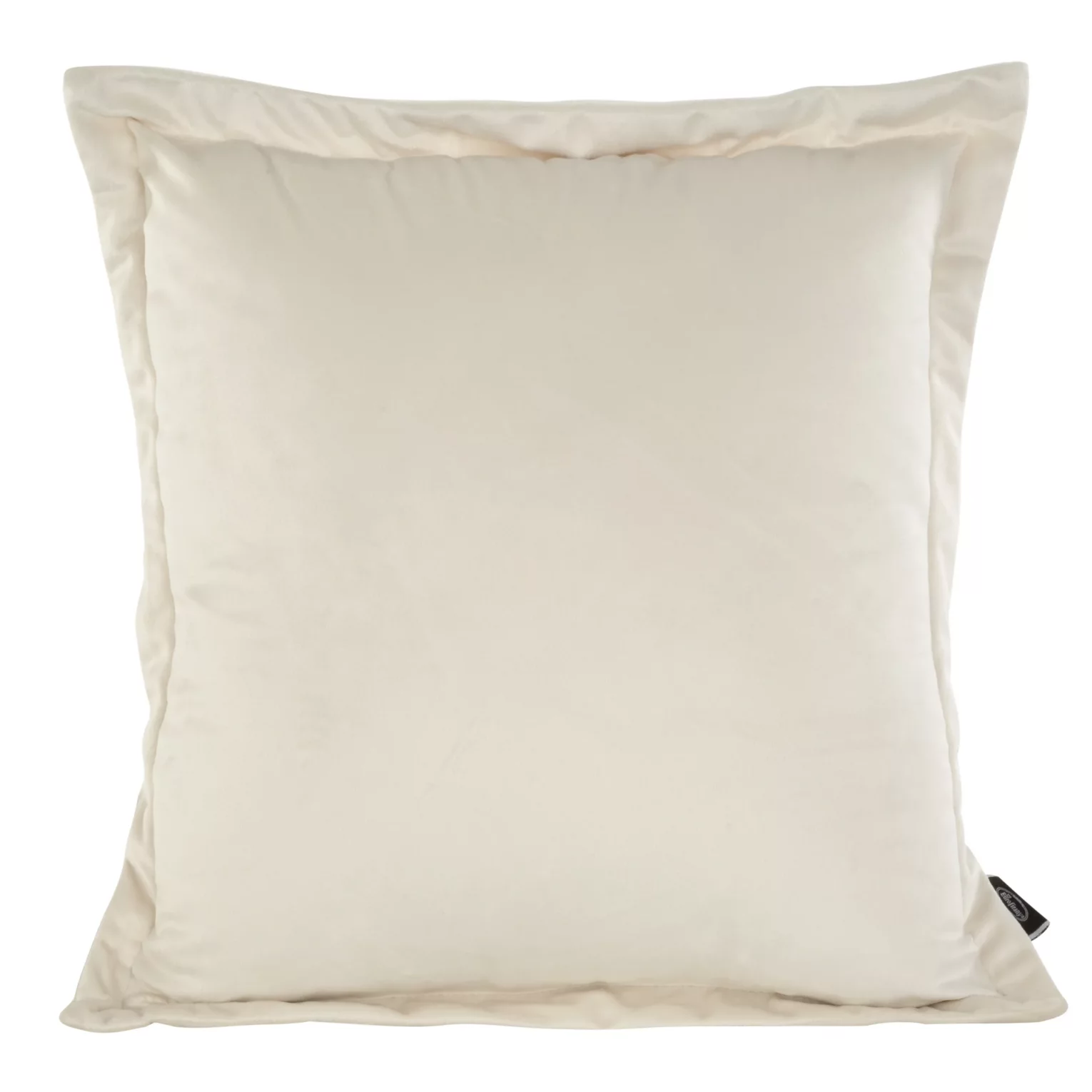 Poszewka na poduszkę 45x45 cm welwetowa z ozdobnymi brzegami kremowa RIA DIVA LINE Eurofirany