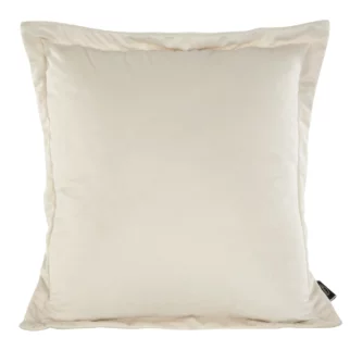 Poszewka na poduszkę 45x45 cm welwetowa z ozdobnymi brzegami kremowa RIA DIVA LINE Eurofirany