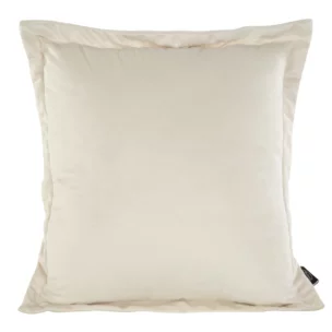 Poszewka na poduszkę 45x45 cm welwetowa z ozdobnymi brzegami kremowa RIA DIVA LINE Eurofirany