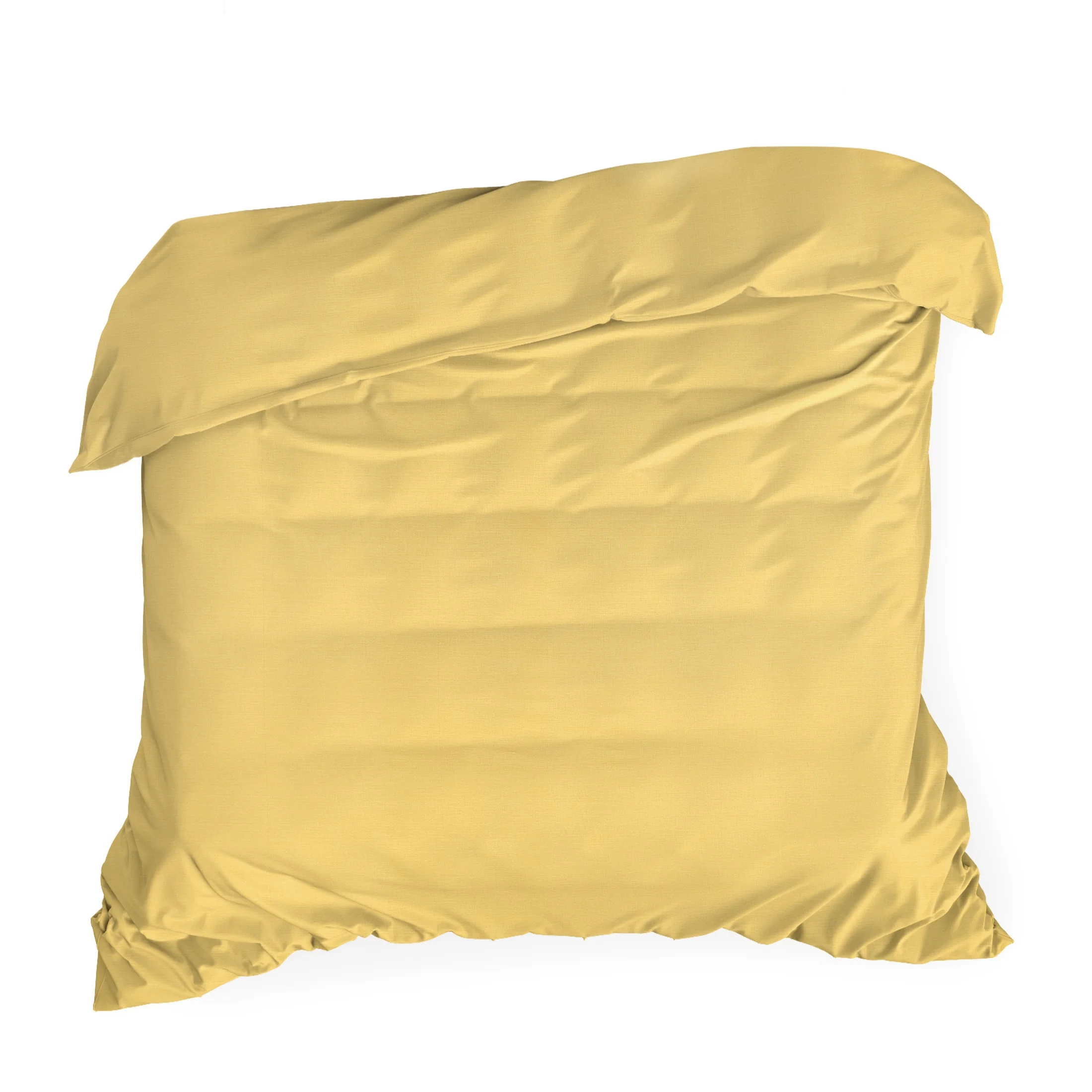 Poszwa na kołdrę 220x200 cm z bawełny z połyskiem kolor musztardowy NOVA COLOUR Eurofirany