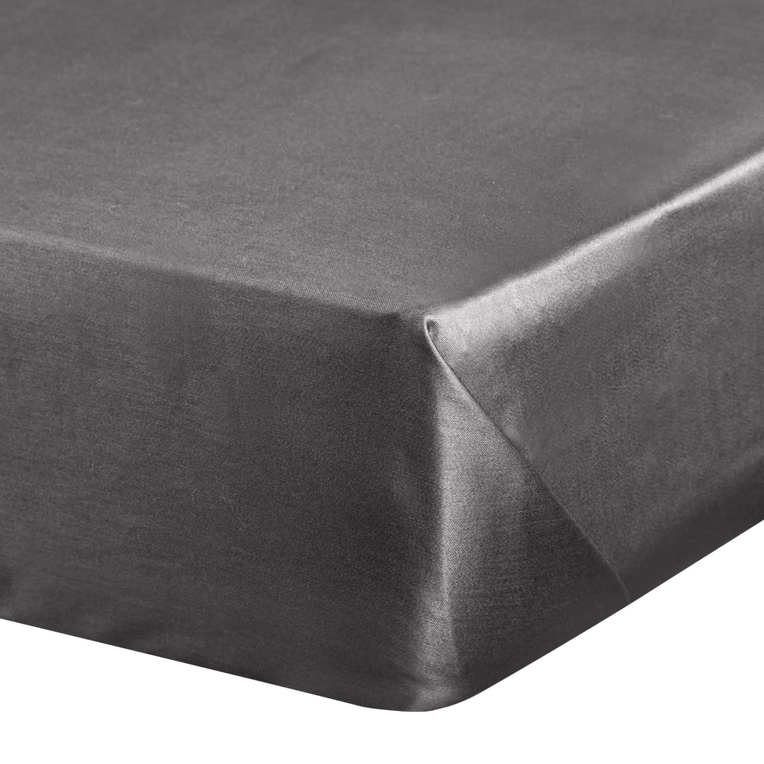 Prześcieradło bez gumki 160x210 cm z satyny bawełnianej kolor stalowy 125 g/m2 DINA Diva Line Eurofirany