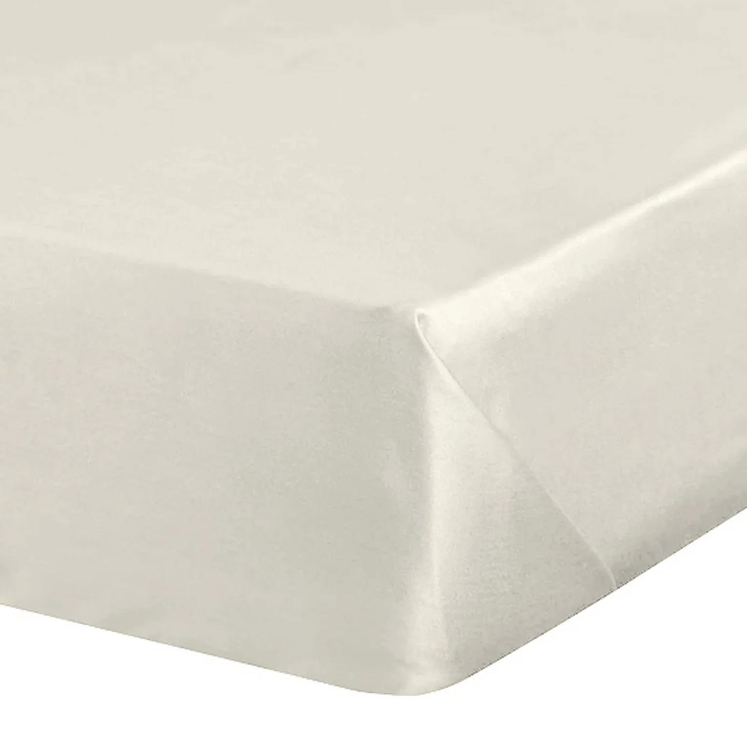 Prześcieradło bez gumki 180x210 cm z satyny bawełnianej kolor kremowy 125 g/m2 DINA Diva Line Eurofirany