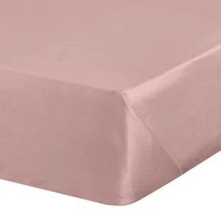 Prześcieradło bez gumki 180x210 cm z satyny bawełnianej kolor pudrowy róż 125 g/m2 DINA Diva Line Eurofirany