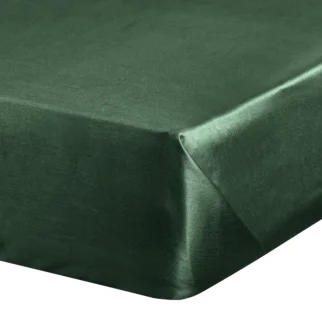 Prześcieradło bez gumki 220x210 cm z satyny bawełnianej kolor ciemnozielony 125 g/m2 DINA Diva Line Eurofirany