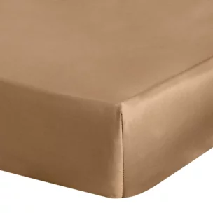 Prześcieradło gładkie z gumką 100x200 cm z satyny bawełnianej kolor ceglasty 125 g/m2 NOVA 3 Eurofirany