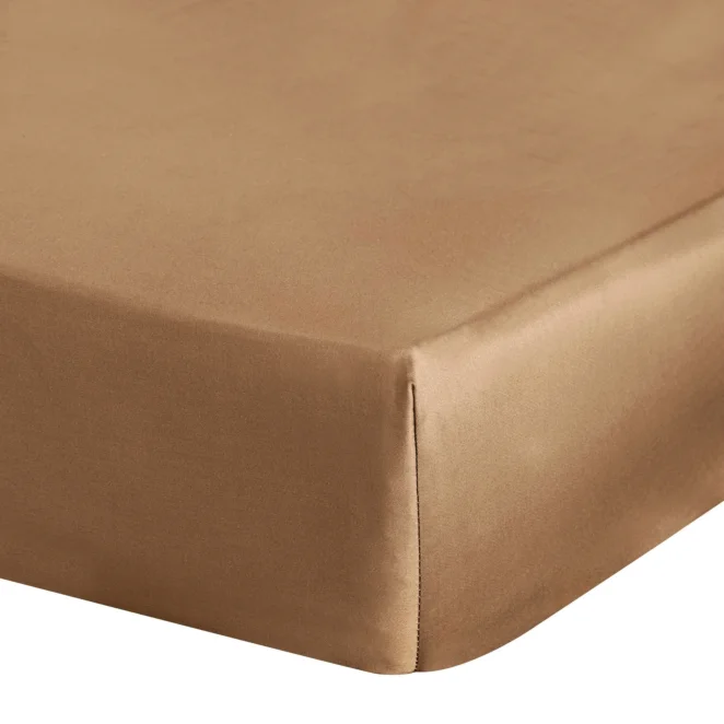 Prześcieradło gładkie z gumką 160x200 cm z satyny bawełnianej kolor ceglasty 125 g/m2 NOVA 3 Eurofirany