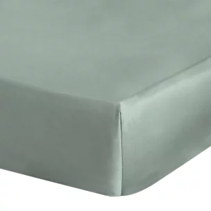 Prześcieradło gładkie z gumką 220x200 cm z satyny bawełnianej kolor szałwiowy 125 g/m2 NOVA 3 Eurofirany