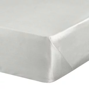 Prześcieradło gładkie bez gumki 220x210 cm z satyny bawełnianej kolor jasnoszary 125 g/m2 NOVA Eurofirany