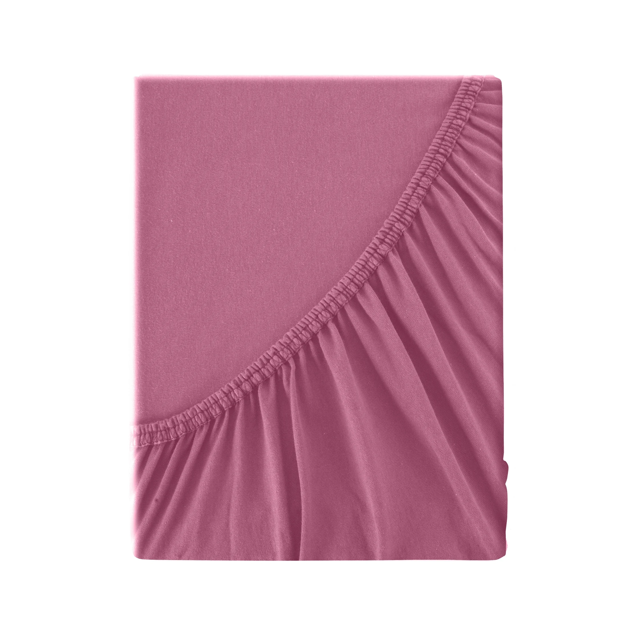 Prześcieradło jersey z gumką 120x200 cm z bawełny kolor różowy 140 g/m2 ADELA Eurofirany