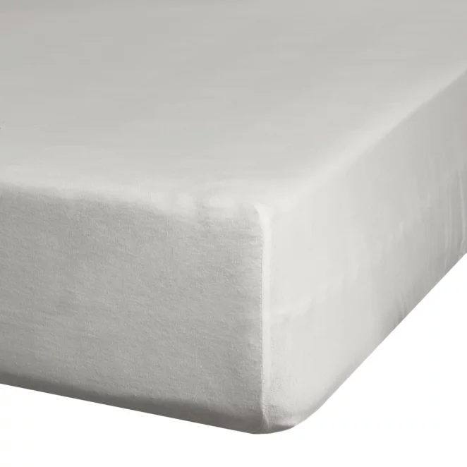 Prześcieradło jersey z gumką 160x200 cm z bawełny kolor jasnoszary 125 g/m2 Design 91 Eurofirany