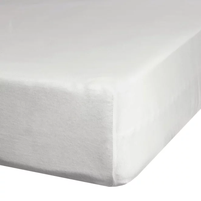 Prześcieradło jersey z gumką 160x200 cm z bawełny kolor kremowy 140 g/m2 Eurofirany