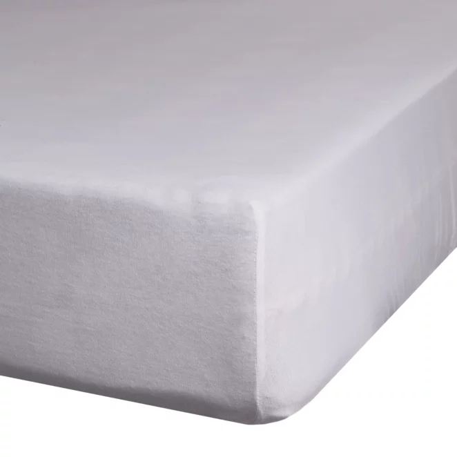 Prześcieradło jersey z gumką 220x200 cm z bawełny kolor jasnoszary 140 g/m2 ADELA Eurofirany