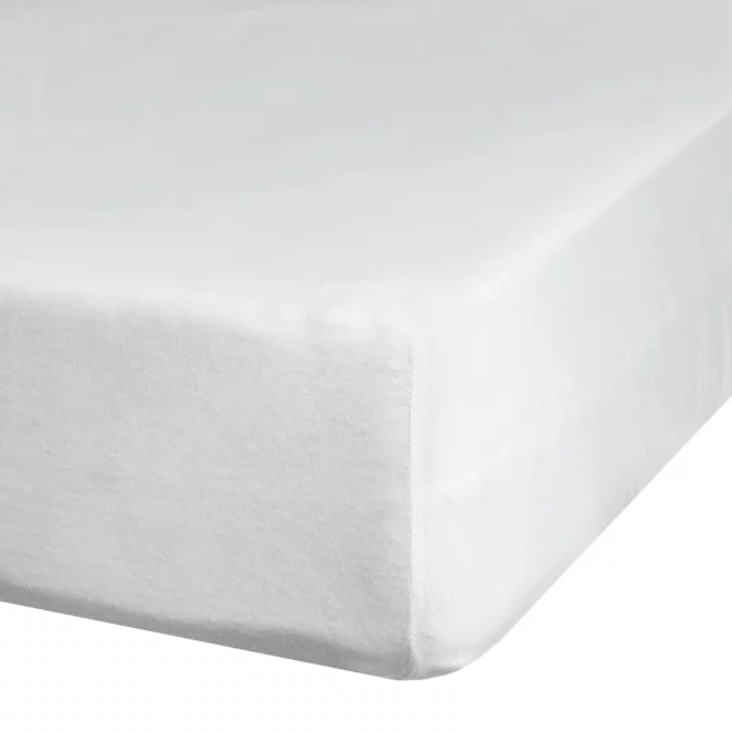 Prześcieradło jersey z gumką 240x200 cm z bawełny kolor biały 140 g/m2 Eurofirany