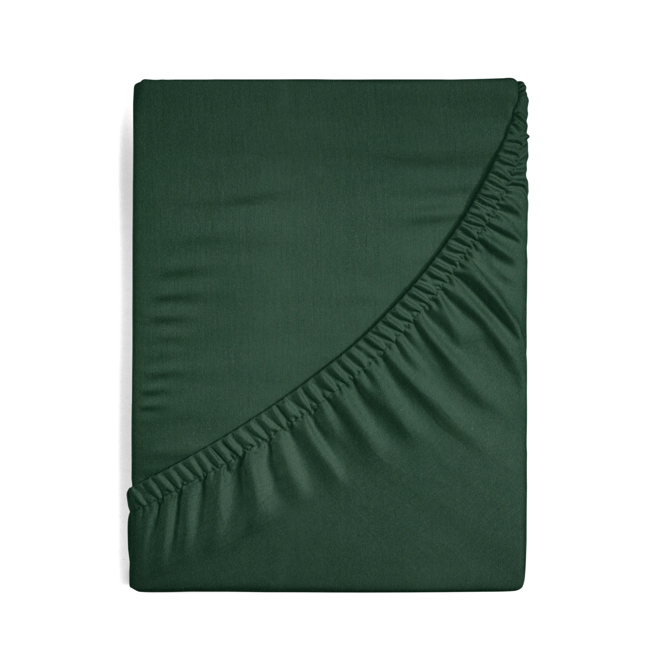 Prześcieradło jersey z gumką 240x220 cm z bawełny kolor butelkowa zieleń 125 g/m2 Design 91 Eurofirany