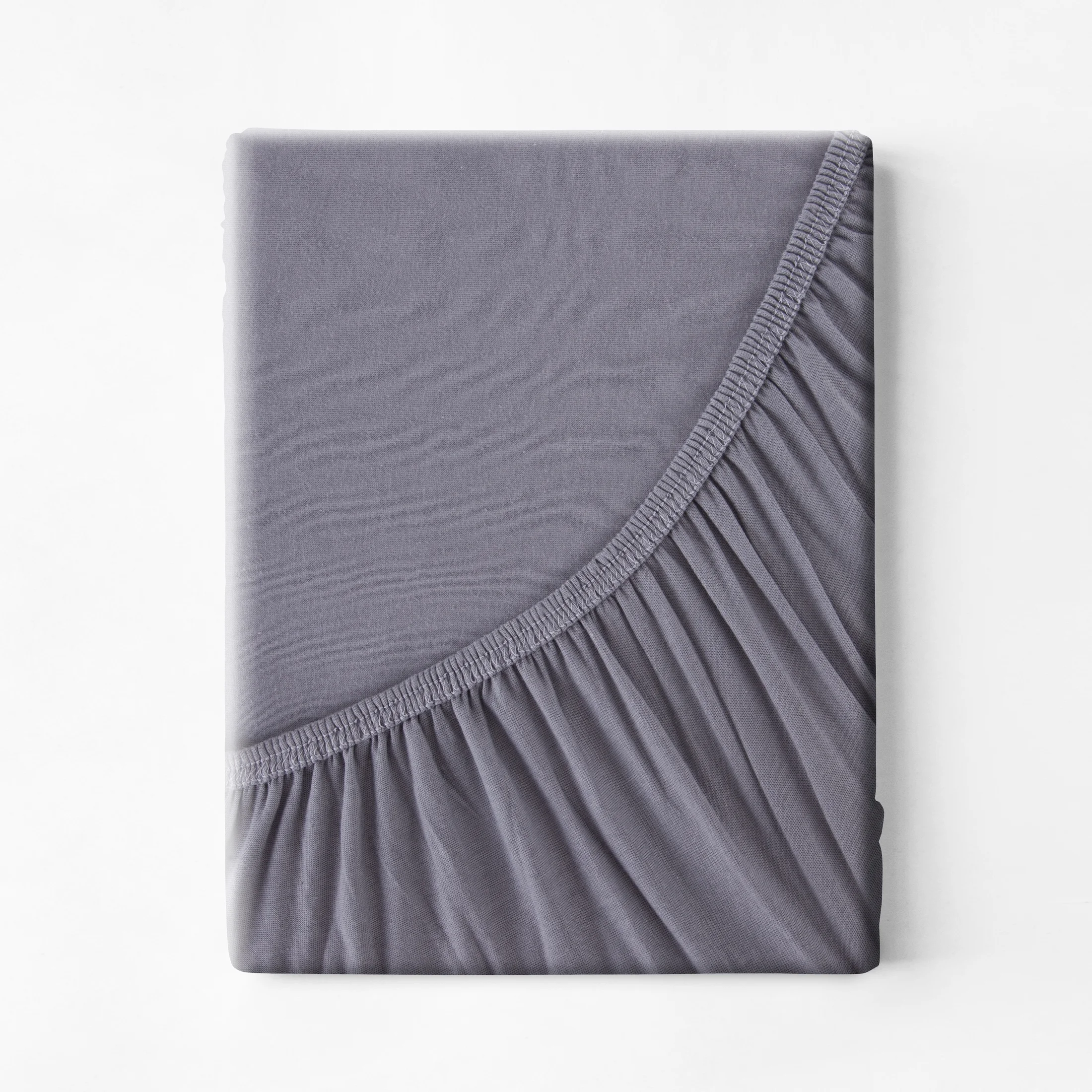 Prześcieradło jersey z gumką 140x200 cm z bawełny kolor ciemnostalowy 140 g/m2 Eurofirany