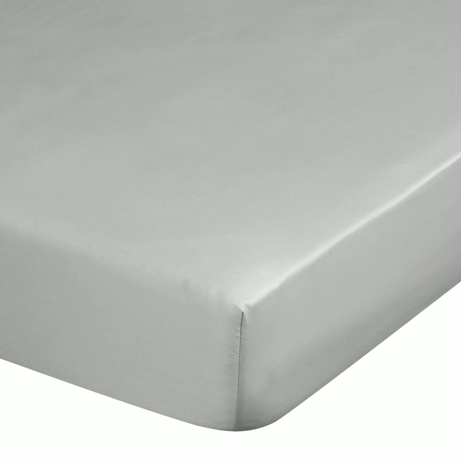 Prześcieradło z gumką 100x200 cm z satyny bawełnianej kolor jasnoszary 125 g/m2 DINA Diva Line Eurofirany