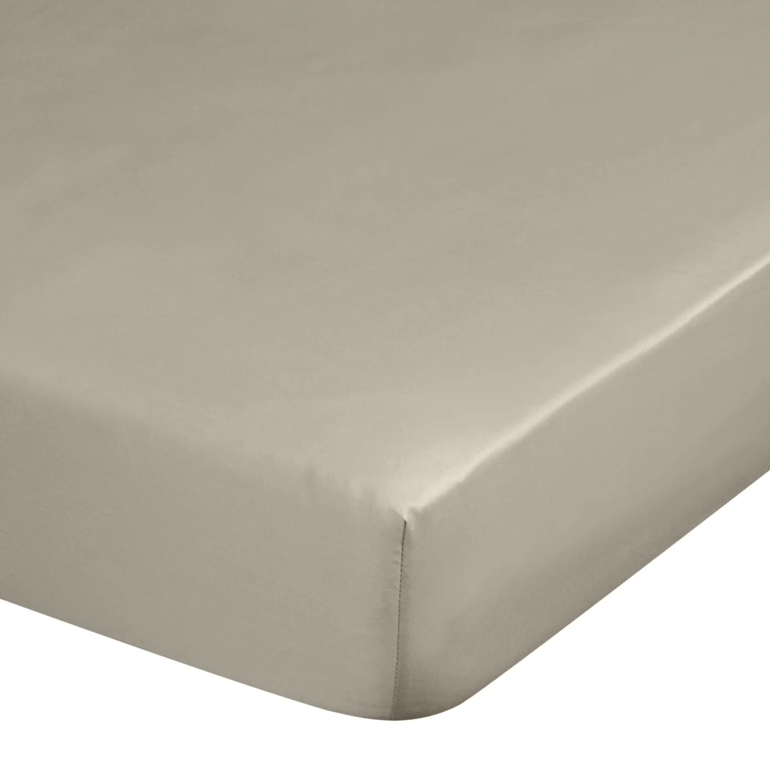 Prześcieradło z gumką 100x200 cm z satyny bawełnianej kolor szarobeżowy 125 g/m2 DINA Diva Line Eurofirany