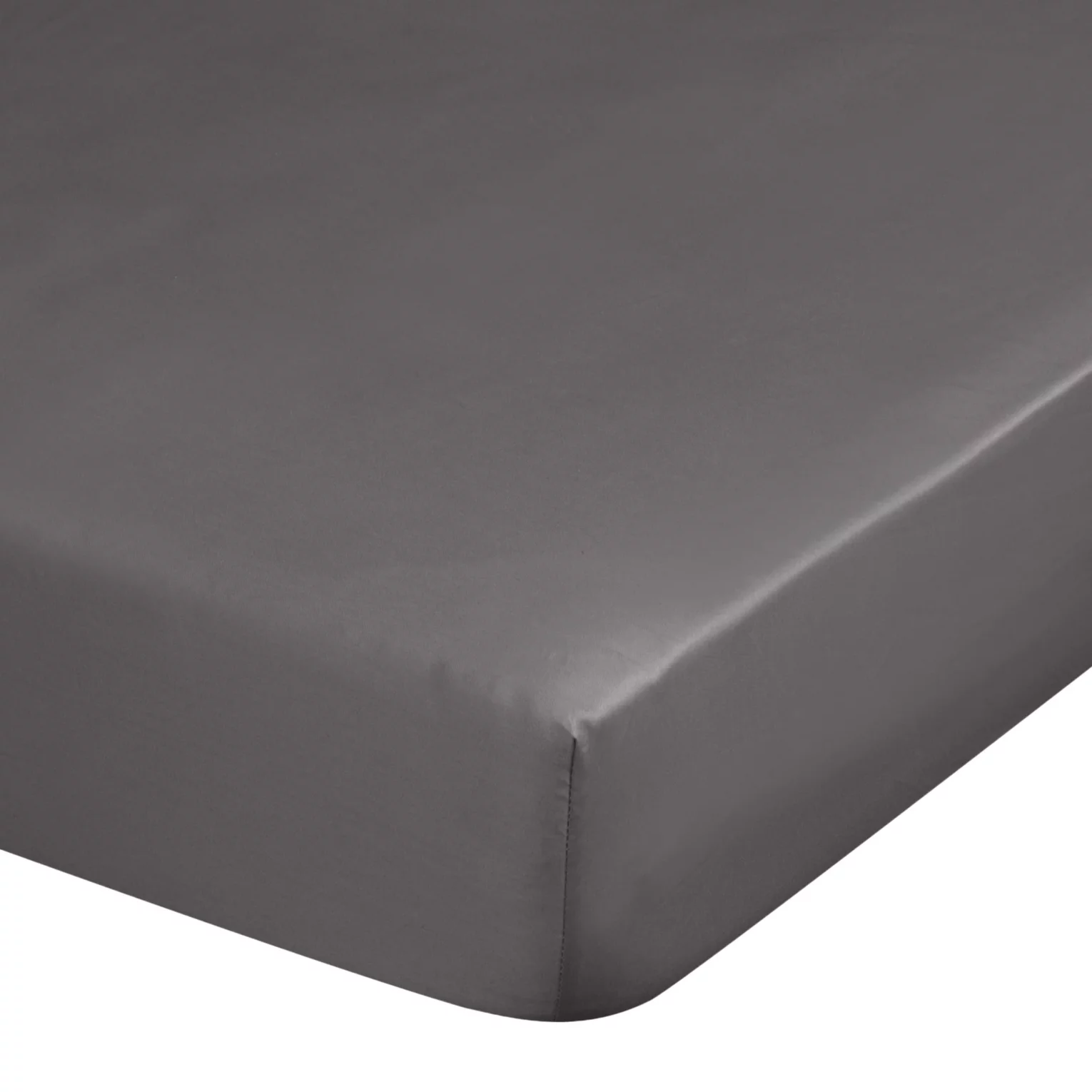 Prześcieradło z gumką 180x200 cm z satyny bawełnianej kolor stalowy 125 g/m2 DINA Diva Line Eurofirany