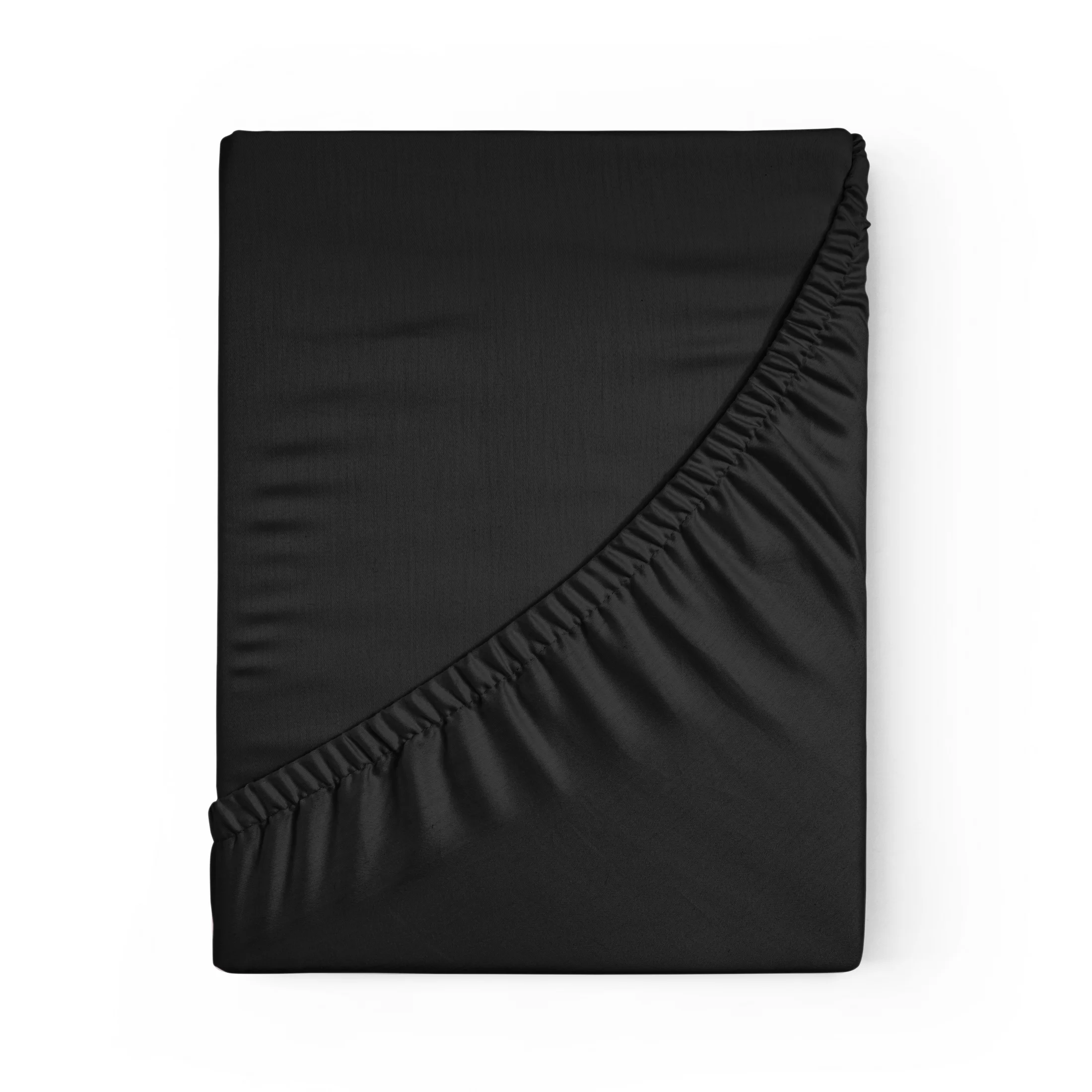 Prześcieradło z gumką 220x200 cm z bawełny kolor czarny 105 g/m2 BASIC Eurofirany