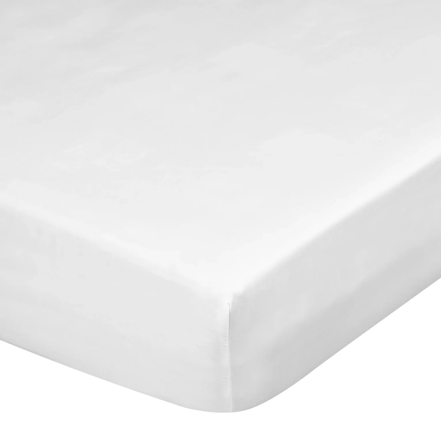 Prześcieradło z gumką 220x200 cm z satyny bawełnianej kolor biały 125 g/m2 DINA Diva Line Eurofirany
