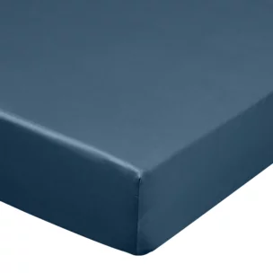 Prześcieradło z gumką 220x200 cm z satyny bawełnianej kolor granatowy 125 g/m2 DINA Diva Line Eurofirany