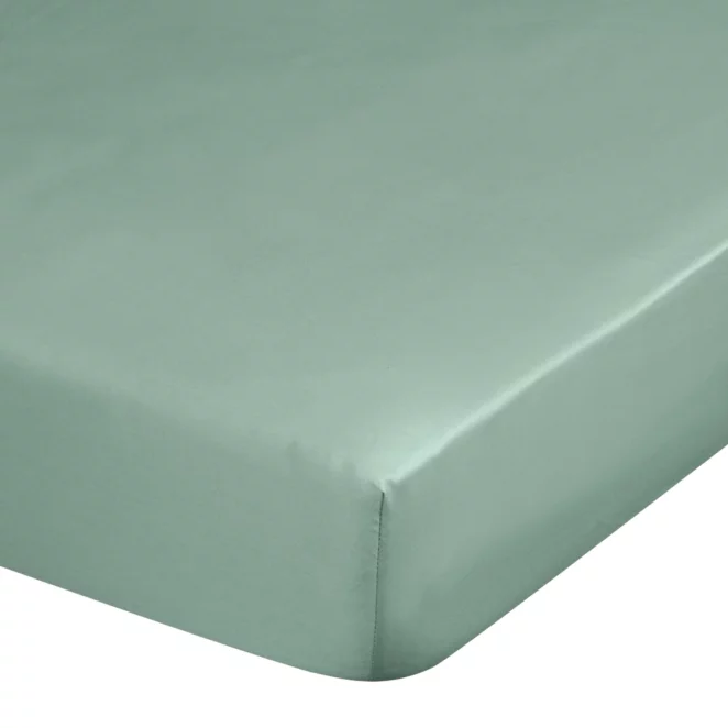 Prześcieradło z gumką 220x200 cm z satyny bawełnianej kolor miętowy 125 g/m2 DINA Diva Line Eurofirany