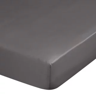 Prześcieradło z gumką 220x200 cm z satyny bawełnianej kolor stalowy 125 g/m2 DINA Diva Line Eurofirany