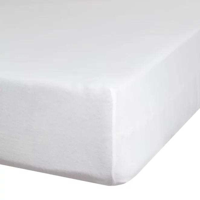 Prześcieradło jersey z gumką 90x200 cm z bawełny kolor biały 125 g/m2 Design 91 Eurofirany
