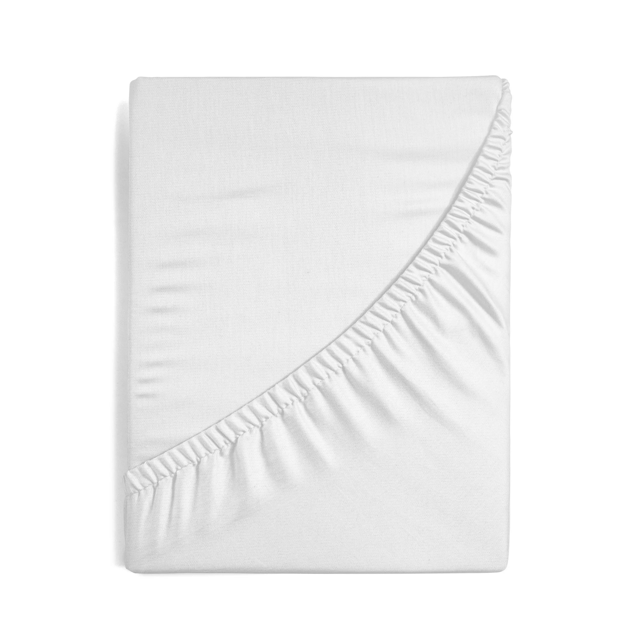 Prześcieradło jersey z gumką 90x200 cm z bawełny kolor biały 125 g/m2 Design 91 Eurofirany