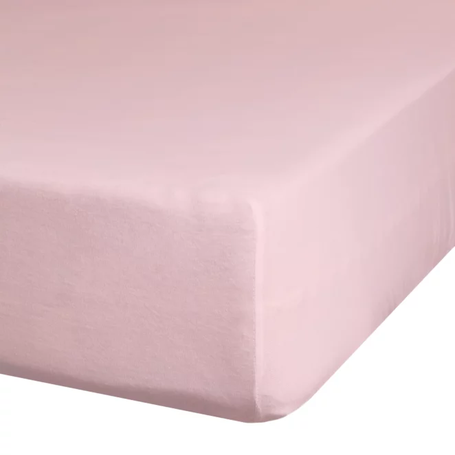 Prześcieradło jersey z gumką 220x200 cm z bawełny kolor pudrowy róż 125 g/m2 Design 91 Eurofirany