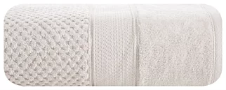 Ręcznik do rąk 30x50 cm bawełniany kolor beżowy z welwetową bordiurą 500 g/m2 JESSI Eurofirany