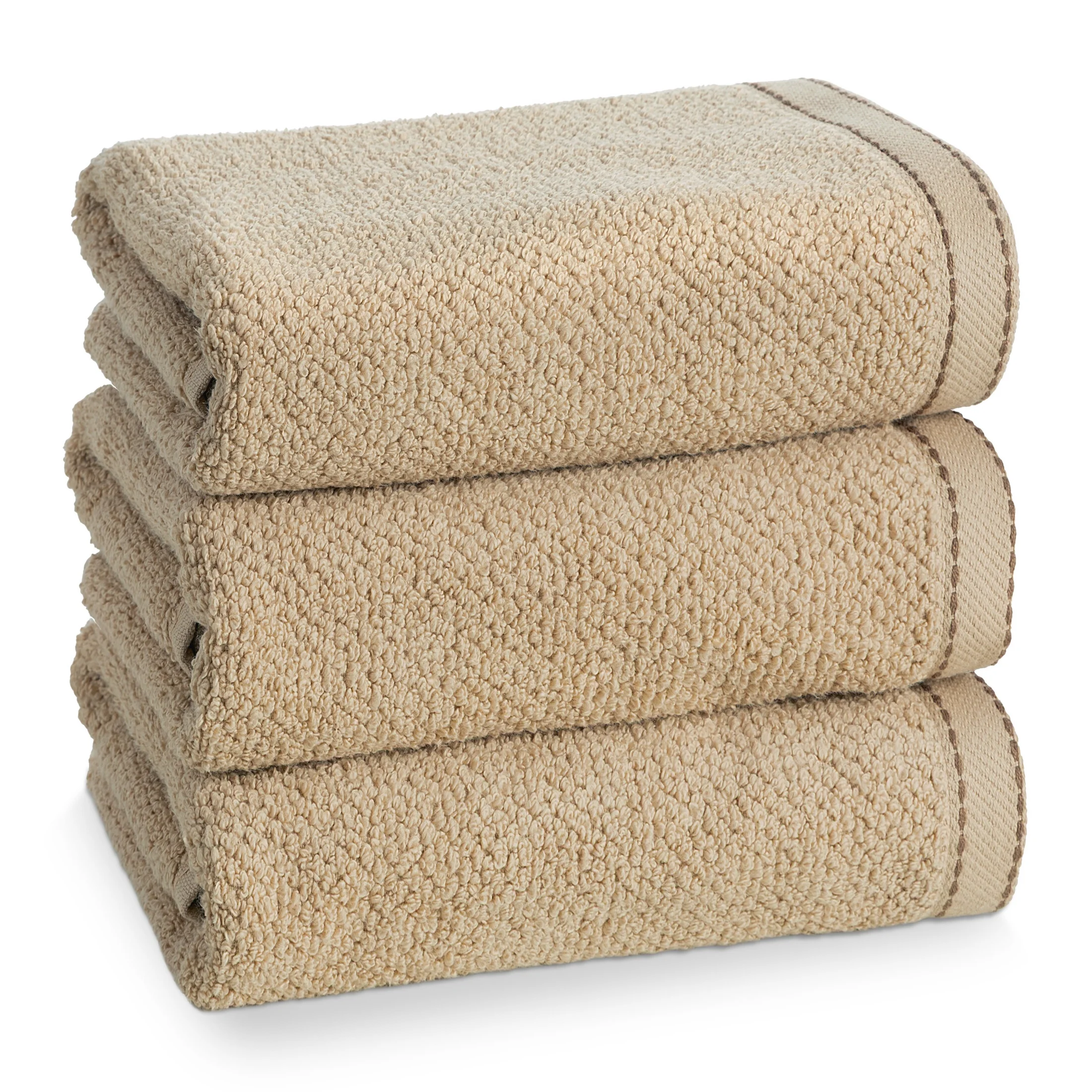 Ręcznik do rąk 30x50 cm bawełniany kolor beżowy z subtelną bordiurą 500 g/m2 HAZEL Eurofirany