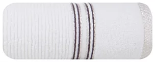 Ręcznik do rąk 30x50 cm bawełniany kolor biały z błyszczącą bordiurą 530 g/m2 FILON Eurofirany