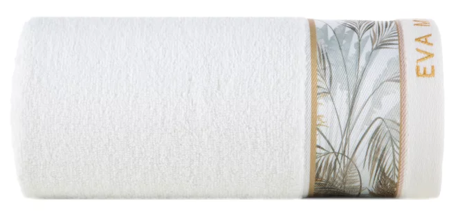 Ręcznik do rąk 30x50 cm bawełniany kolor biały z designerską bordiurą 500 g/m2 EVA 17 Eva Minge Eurofirany