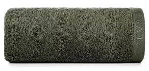 Ręcznik do rąk 30x50 cm bawełniany kolor ciemnooliwkowy z haftowanym logiem Eva Minge 550 g/m2 VENUS Eurofirany